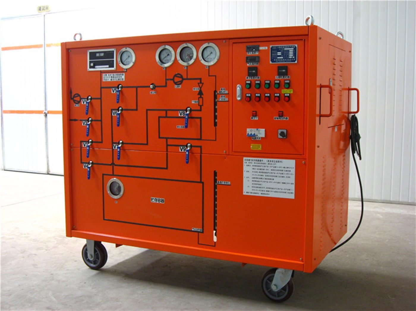 SF6 gas filling and leak test